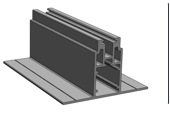 Mounting rail for flat roof